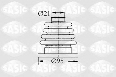 SASIC 4003444 -  Комплект пыльника, приводной вал