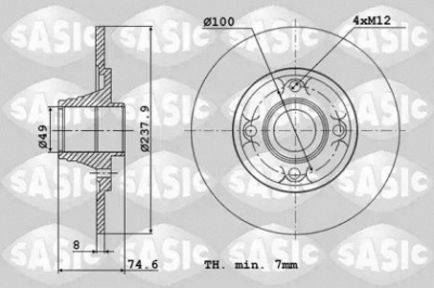 SASIC 6104015 -  Тормозной диск