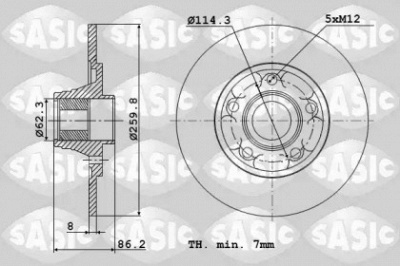 SASIC 6104035 -  Тормозной диск