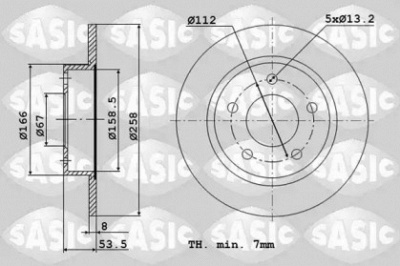 SASIC 6106050 -  Тормозной диск