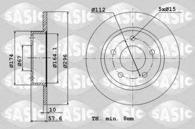 SASIC 6106069 -  Тормозной диск