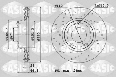 SASIC 6106105 -  Тормозной диск