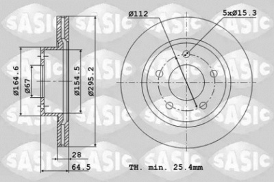 SASIC 6106118 -  Тормозной диск