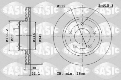 SASIC 6106188 -  Тормозной диск
