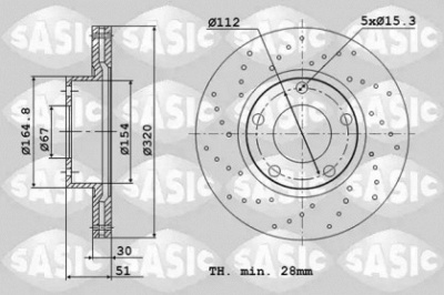 SASIC 6106241 -  Тормозной диск