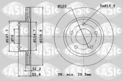 SASIC 6106284 -  Тормозной диск