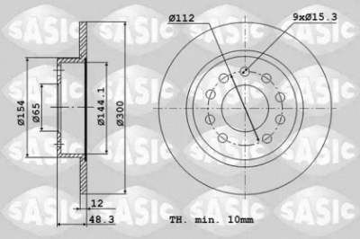 SASIC 6106315 -  Тормозной диск
