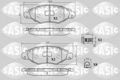 SASIC 6210002 -  Комплект тормозных колодок, дисковый тормоз