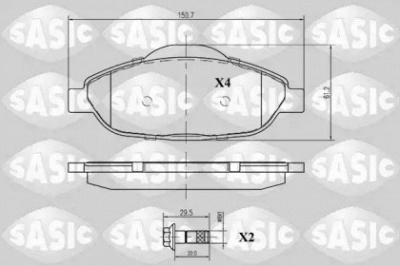 SASIC 6210003 -  Комплект тормозных колодок, дисковый тормоз