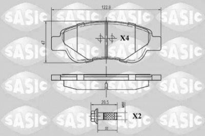SASIC 6210006 -  Комплект тормозных колодок, дисковый тормоз