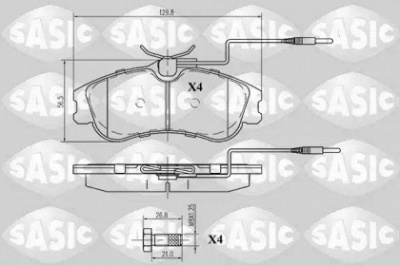 SASIC 6210007 -  Комплект тормозных колодок, дисковый тормоз