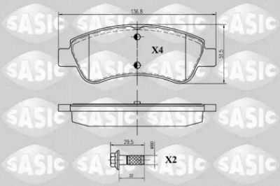SASIC 6210012 -  Комплект тормозных колодок, дисковый тормоз