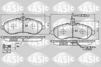 SASIC 6210017 -  Комплект тормозных колодок, дисковый тормоз