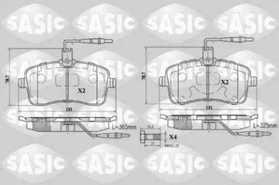 SASIC 6210019 -  Комплект тормозных колодок, дисковый тормоз