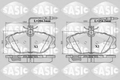SASIC 6210028 -  Комплект тормозных колодок, дисковый тормоз