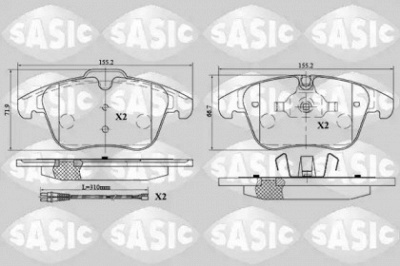 SASIC 6210039 -  Комплект тормозных колодок, дисковый тормоз