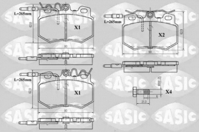 SASIC 6210042 -  Комплект тормозных колодок, дисковый тормоз