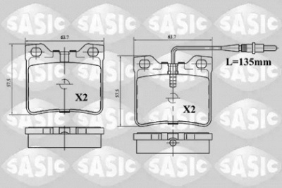 SASIC 6210047 -  Комплект тормозных колодок, дисковый тормоз