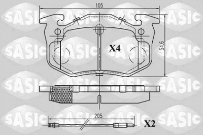 SASIC 6214001 -  Комплект тормозных колодок, дисковый тормоз