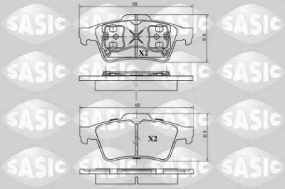 SASIC 6214003 -  Комплект тормозных колодок, дисковый тормоз