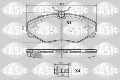 SASIC 6214007 -  Комплект тормозных колодок, дисковый тормоз