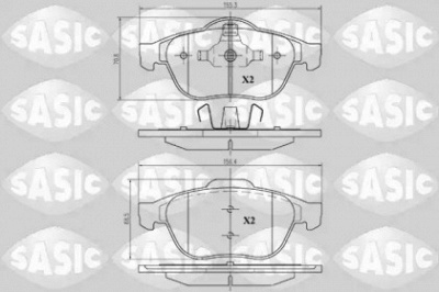 SASIC 6214009 -  Комплект тормозных колодок, дисковый тормоз