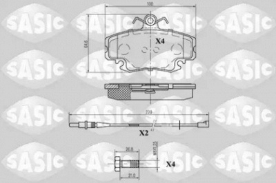 SASIC 6214010 -  Комплект тормозных колодок, дисковый тормоз
