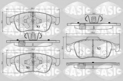 SASIC 6214017 -  Комплект тормозных колодок, дисковый тормоз