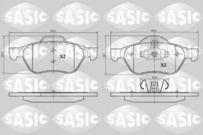 SASIC 6214019 -  Комплект тормозных колодок, дисковый тормоз
