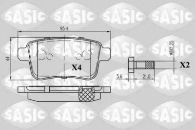 SASIC 6214020 -  Комплект тормозных колодок, дисковый тормоз