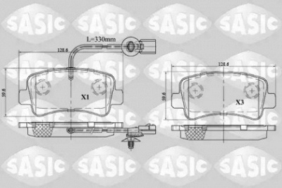 SASIC 6214021 -  Комплект тормозных колодок, дисковый тормоз