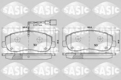 SASIC 6214022 -  Комплект тормозных колодок, дисковый тормоз