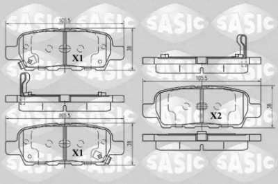 SASIC 6214025 -  Комплект тормозных колодок, дисковый тормоз