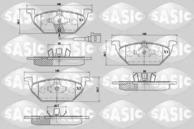 SASIC 6216002 -  Комплект тормозных колодок, дисковый тормоз