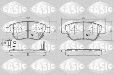 SASIC 6216005 -  Комплект тормозных колодок, дисковый тормоз