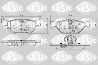 SASIC 6216012 -  Комплект тормозных колодок, дисковый тормоз
