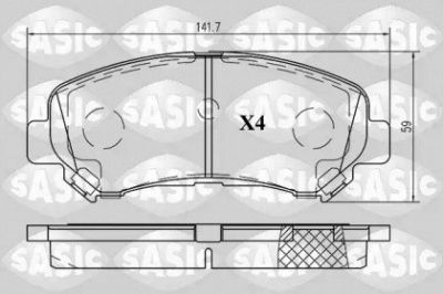 SASIC 6216019 -  Комплект тормозных колодок, дисковый тормоз