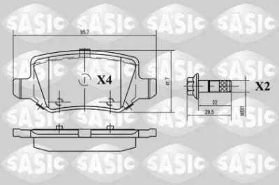 SASIC 6216021 -  Комплект тормозных колодок, дисковый тормоз