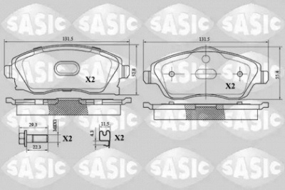 SASIC 6216024 -  Комплект тормозных колодок, дисковый тормоз
