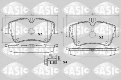 SASIC 6216031 -  Комплект тормозных колодок, дисковый тормоз