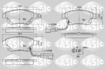 SASIC 6216032 -  Комплект тормозных колодок, дисковый тормоз