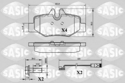 SASIC 6216033 -  Комплект тормозных колодок, дисковый тормоз