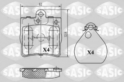 SASIC 6216048 -  Комплект тормозных колодок, дисковый тормоз