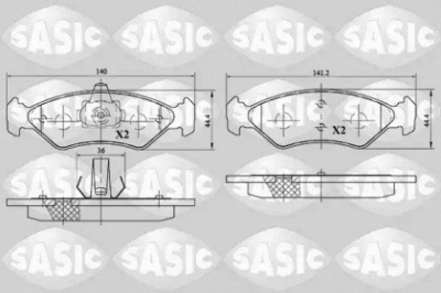 SASIC 6216049 -  Комплект тормозных колодок, дисковый тормоз