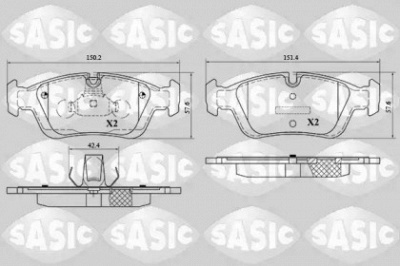SASIC 6216052 -  Комплект тормозных колодок, дисковый тормоз