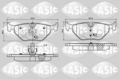 SASIC 6216053 -  Комплект тормозных колодок, дисковый тормоз