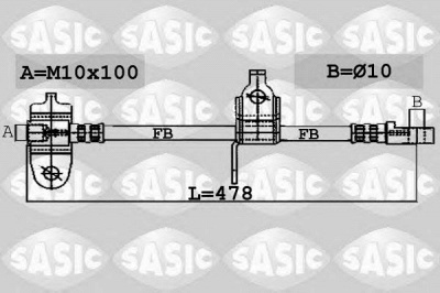 SASIC 6606032 -  Тормозной шланг