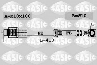 SASIC 6606044 -  Тормозной шланг