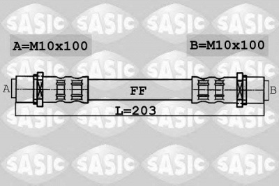 SASIC 6606060 -  Тормозной шланг
