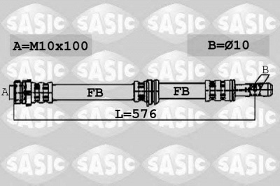 SASIC 6606064 -  Тормозной шланг